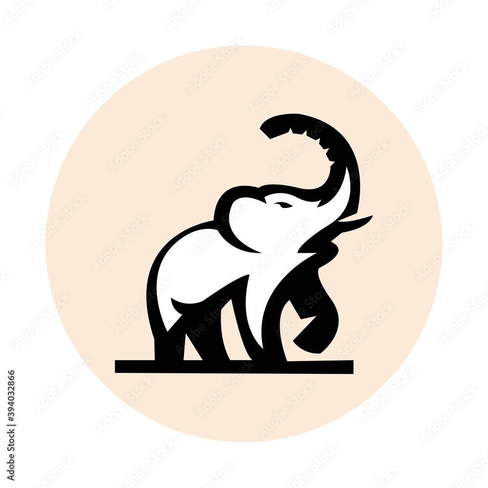Obraz premium elephant Vector Simple Modern Logo Design