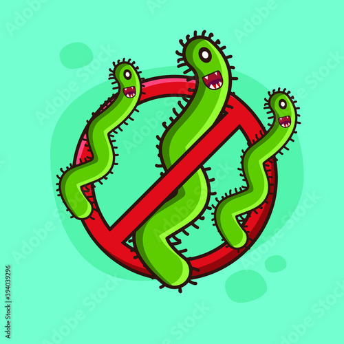 A small virus that looks like a worm. Bacteria that live in the human body. Protect your body from harmful bacteria and viruses