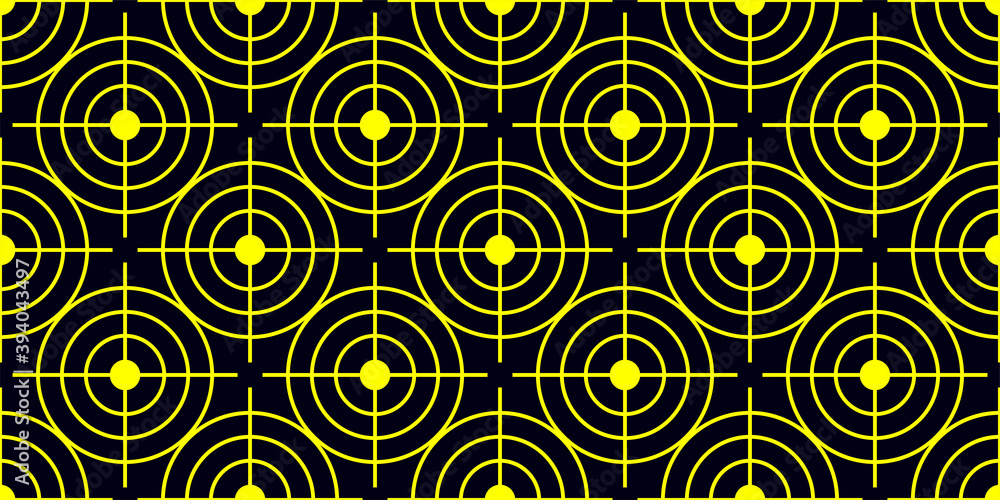 Naklejka premium Seamless vector pattern of abstract Geometric design isolated on yellow background. Abstract geometric pattern. Suits for Decorative Paper, Packaging, Covers, Gift Wrap, etc. Horizontal banner.