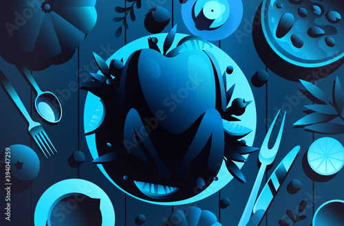 Thanksgiving illustration by impress