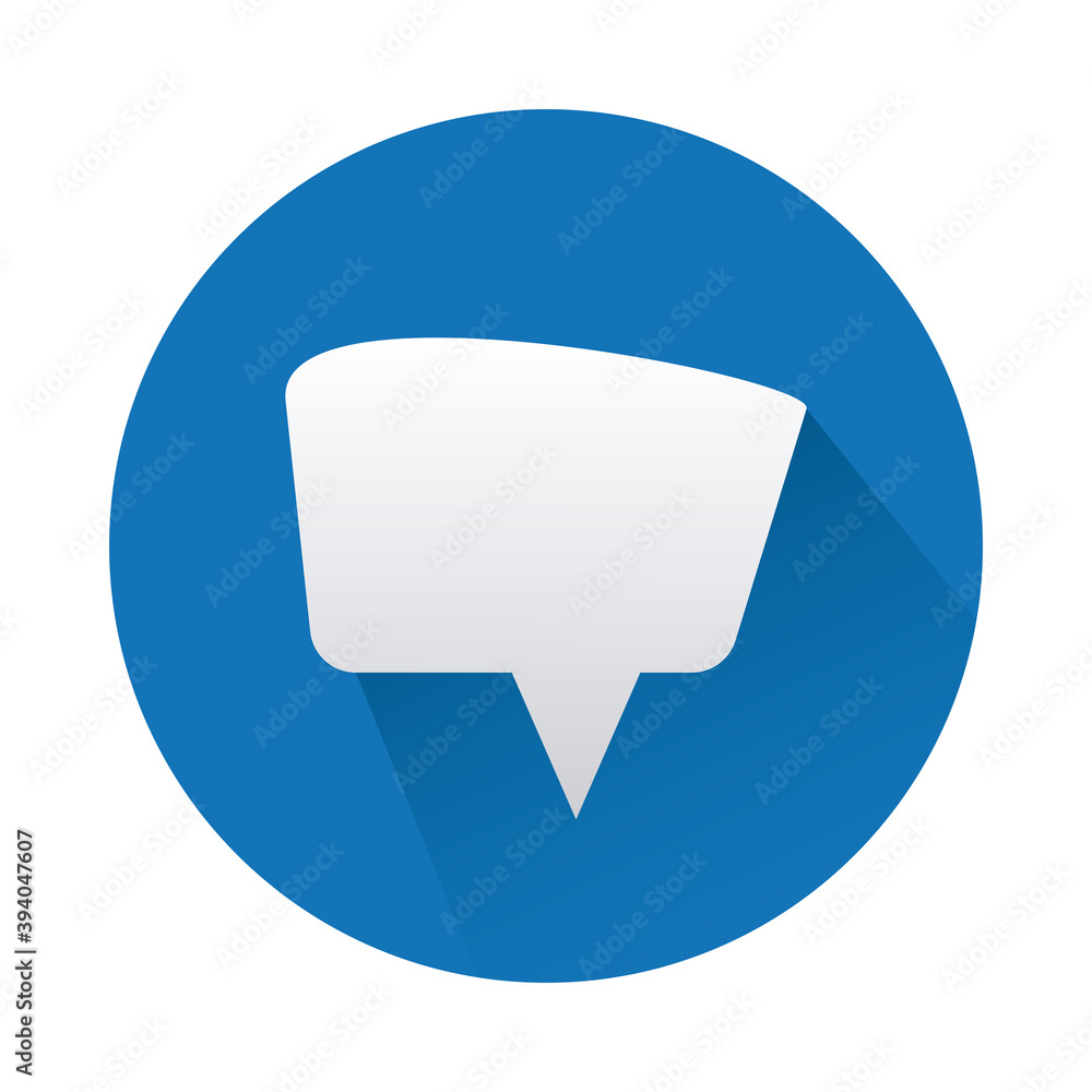 speech bubble in circle blue isolated icon speech bubble in circle blue isolated icon