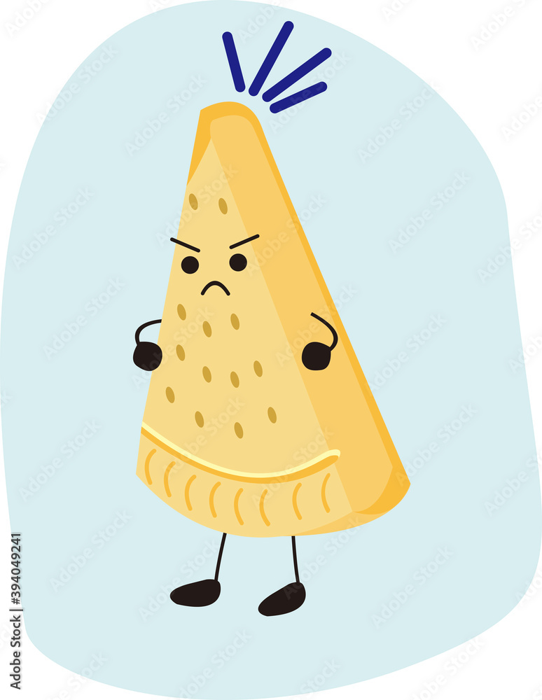 cartoon of biscuit with angry expression cartoon of biscuit with angry expression
