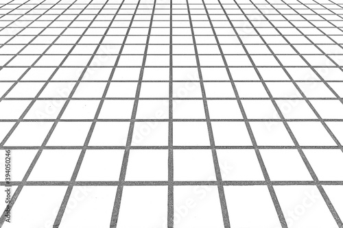 White mosaic floor tile pattern and seamless background