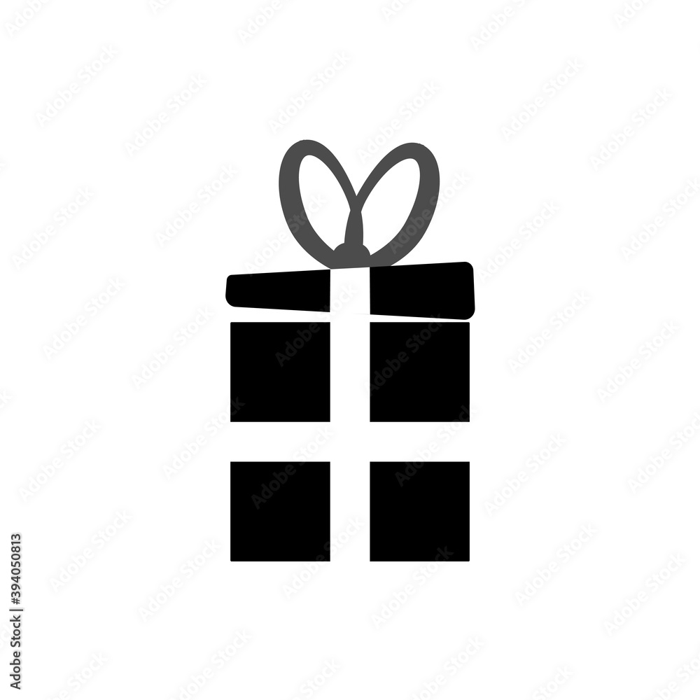 Gift box icon, Christmas present, Xmas symbol, flat graphic design template, vector illustration Gift box icon, Christmas present, Xmas symbol, flat graphic design template, vector illustration