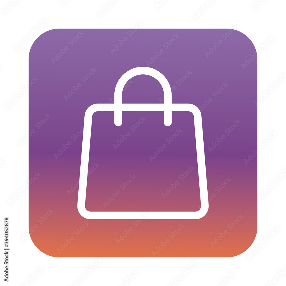 shopping bag interface block gradient style icon shopping bag interface block gradient style icon