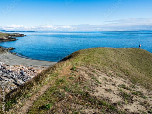 Beautiful coastal scenery at the South Beach area of San Juan island - WA, USA