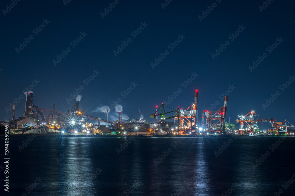 名古屋湾岸の工場夜景 