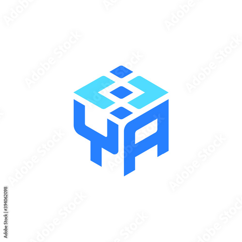 YA Letter Initial Logo for Website Design and Developing and Coding Icon Design Web Favicon Editable Vector 