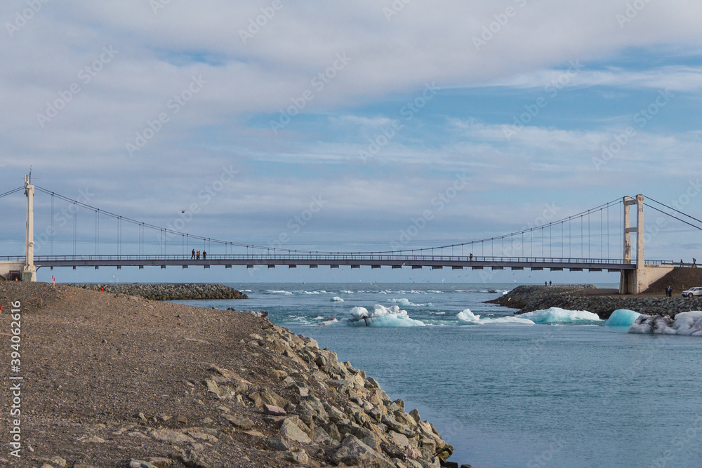 Fototapeta premium Bridge over Glacier Lagoon in Iceland