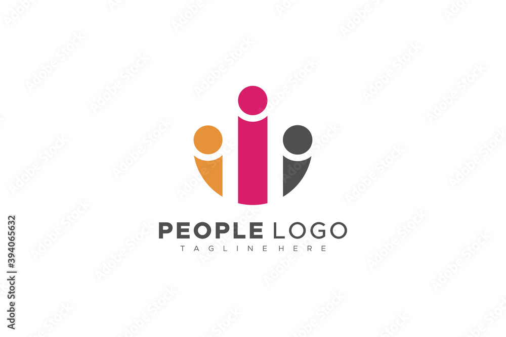 Abstract People Logo. Colorful Human Icon Family Symbol isolated on White Background. Flat Vector Logo Design Template Element Abstract People Logo. Colorful Human Icon Family Symbol isolated on White Background. Flat Vector Logo Design Template Element