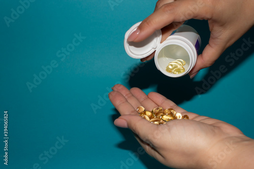 pills in hand