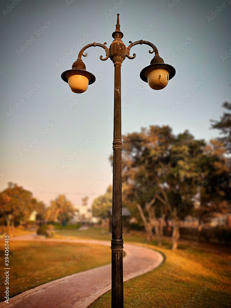 Street lamp in the evening