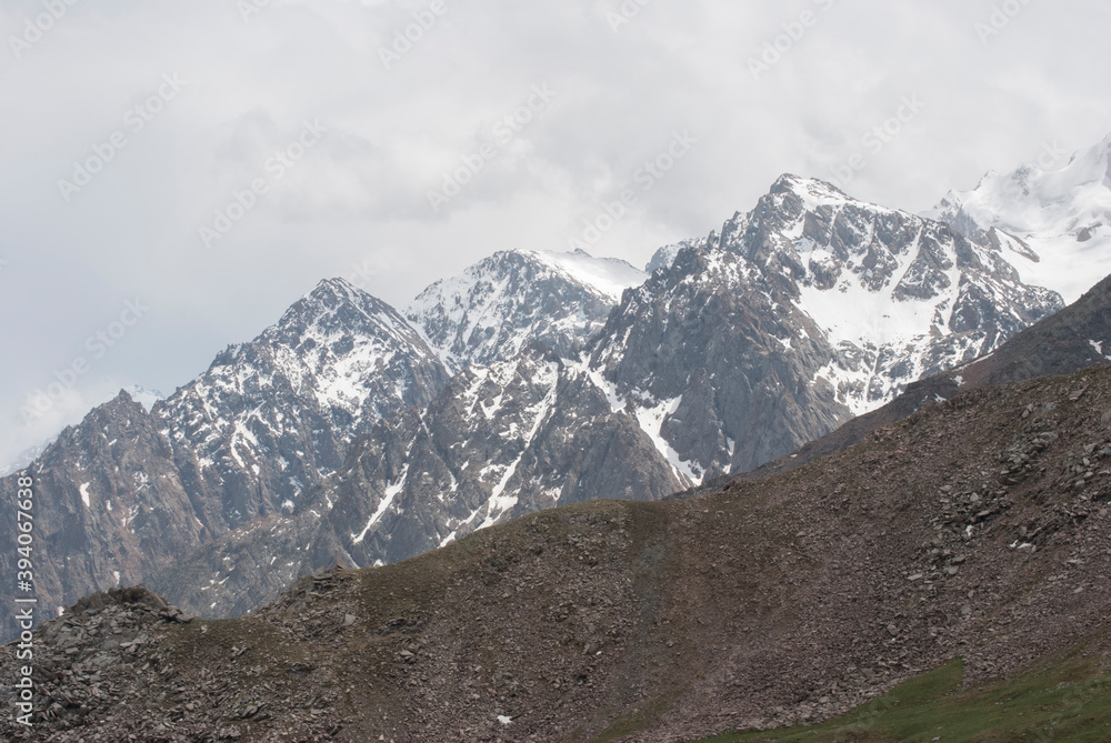 landscape with snow almaty 