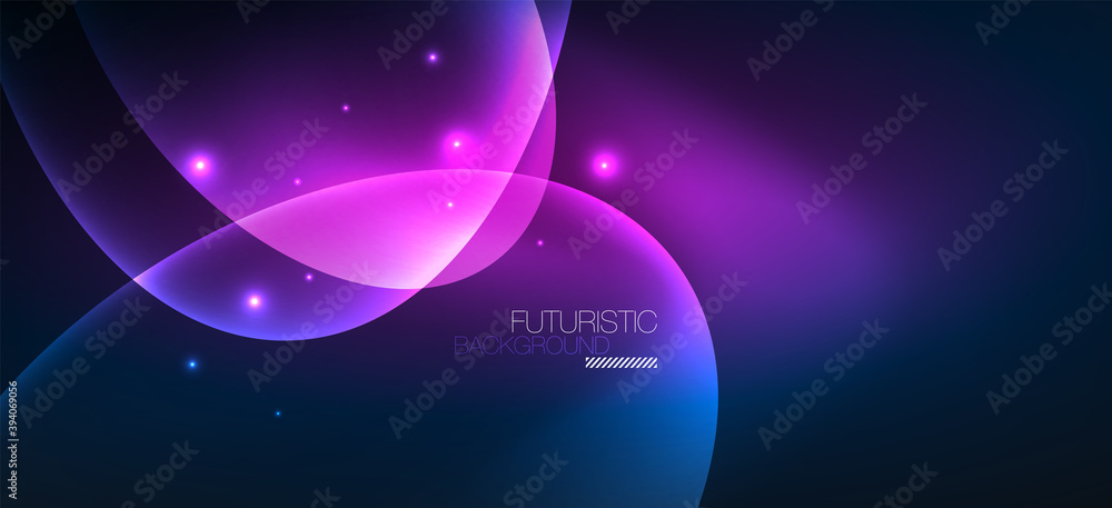 Neon ellipses abstract backgrounds. Shiny bright round shapes glowing in the dark. Vector futuristic illustrations for covers, banners, flyers and posters and other Neon ellipses abstract backgrounds. Shiny bright round shapes glowing in the dark. Vector futuristic illustrations for covers, banners, flyers and posters and other