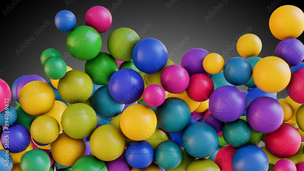 Abstract background of colored plastic balls