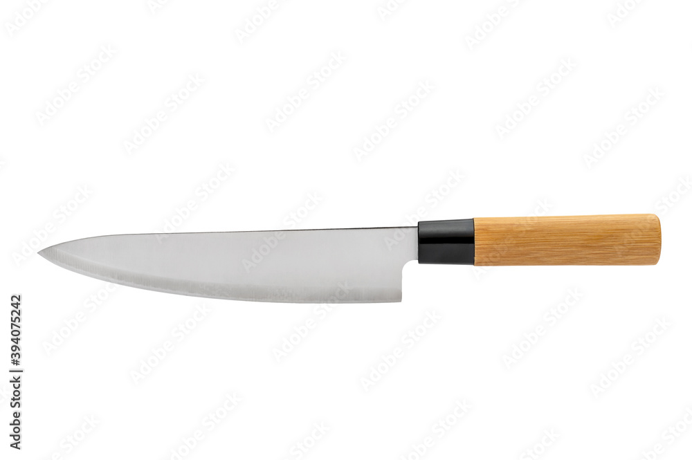 Big kitchen knife on a white background. Big kitchen knife on a white background.