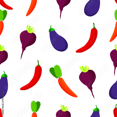 Vegetables seamless pattern design vector