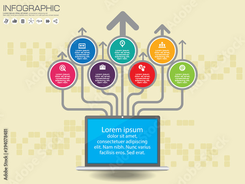 Business Infographics can be used for workflow layout, banner, diagram, number options, step up options, web design.