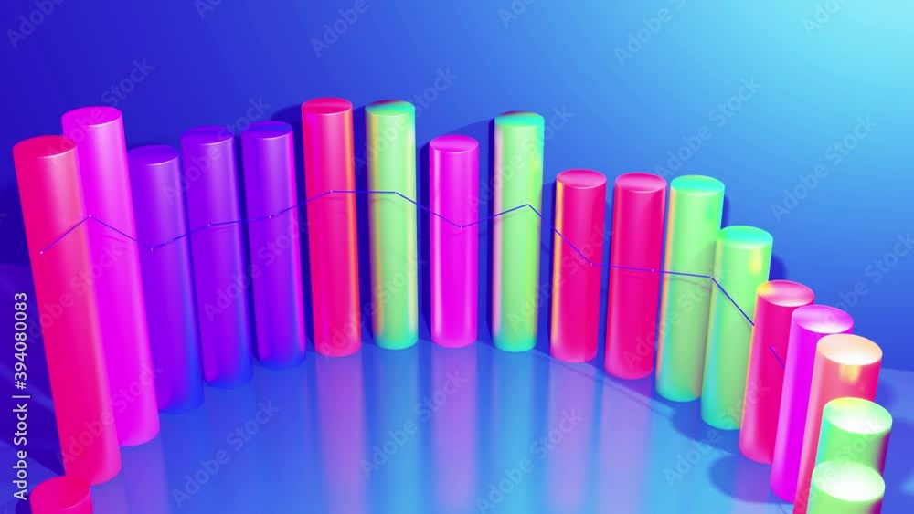 abstract infographics from multi-colored columns in rows, beautiful ...