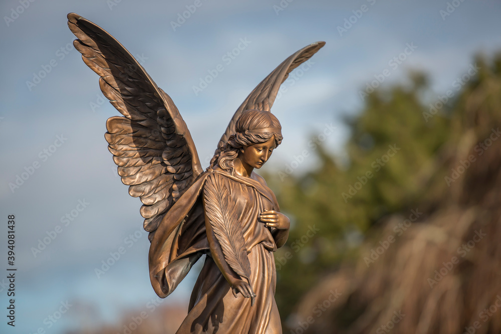 Fototapeta premium Friedhof, Grabstein, Statue