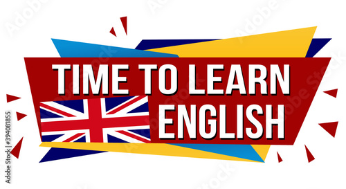 Time to learn english banner design
