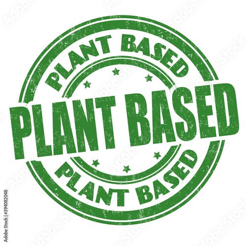 Plant based grunge rubber stamp