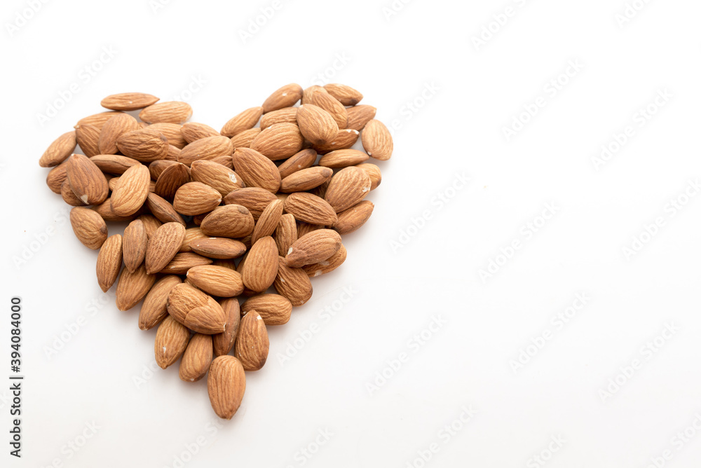 Almonds with white background Almonds with white background