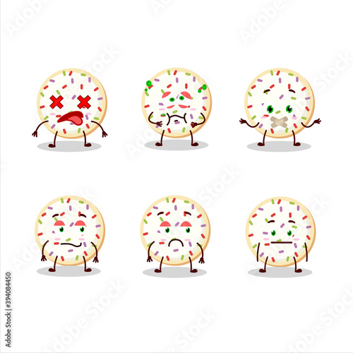 Sugar cookies cartoon character with nope expression