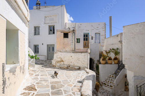 Traditional Greek architecture in Lefkes village on Paros Island, Cyclades, Greece