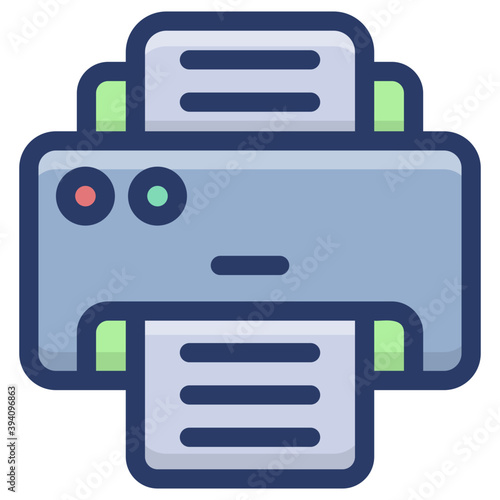 Printing Machine Vector 