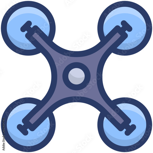 Quadcopter flat Vector 