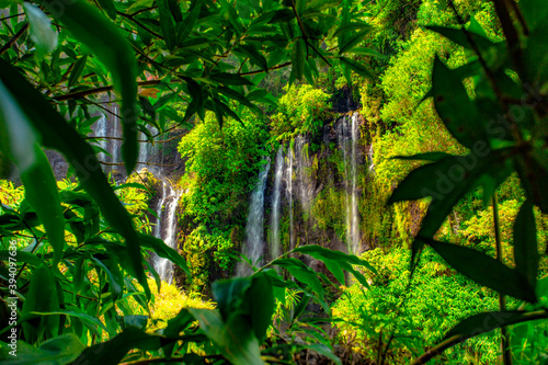 Grand Galet waterfall on the Langevin river located in Saint-Joseph, one of the most beautiful waterfall on Reunion Island photo