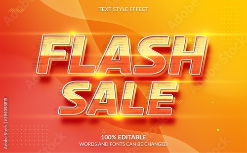 Editable Text Effect Flash Sale Text Style