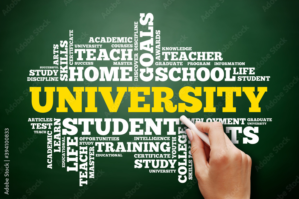 University word cloud collage, education concept background University word cloud collage, education concept background