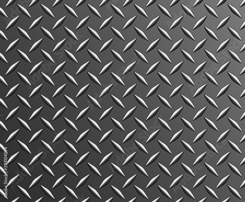 The diamond steel metal sheet texture background, vector illustration.