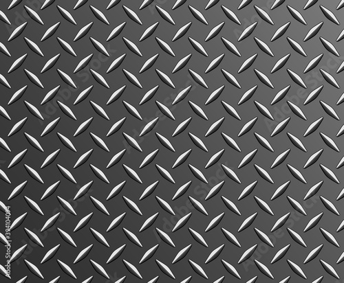 The diamond steel metal sheet texture background, vector illustration.