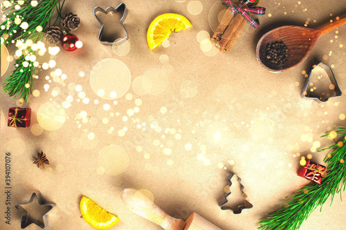 Wallpaper Mural Christmas and new year banner with space for writing. Christmas holiday background. Torontodigital.ca