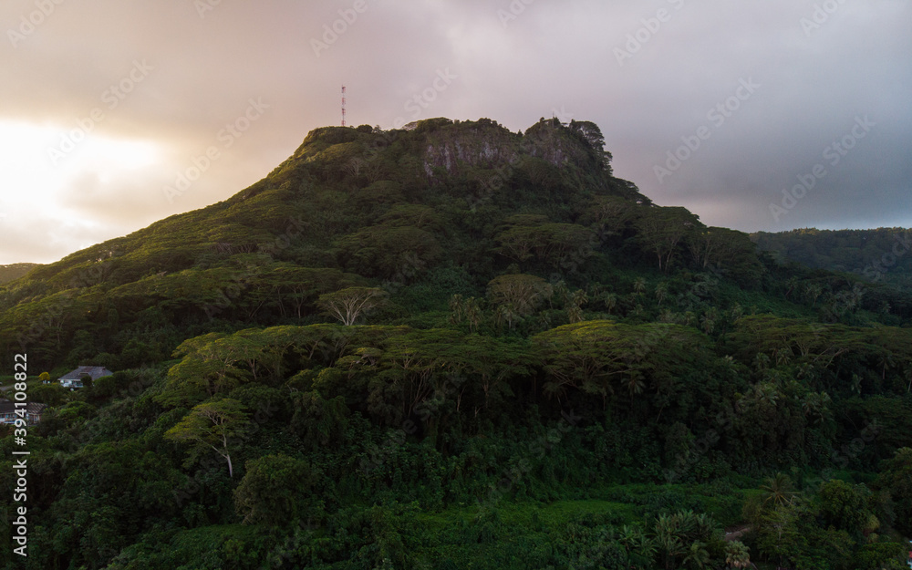 tapioi mountain in raiatea tropical island in polynesia