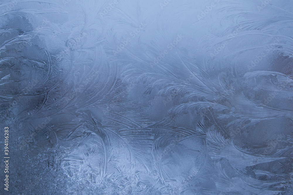 Beautiful Closeup Winter Window Pane Coated Shiny Icy Frost Patterns Beautiful Closeup Winter Window Pane Coated Shiny Icy Frost Patterns