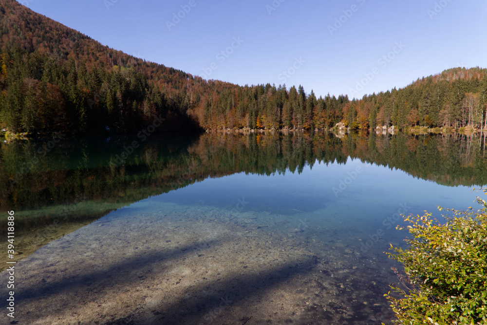 Autumn in the Fusine Lakes Natural Park, Italy