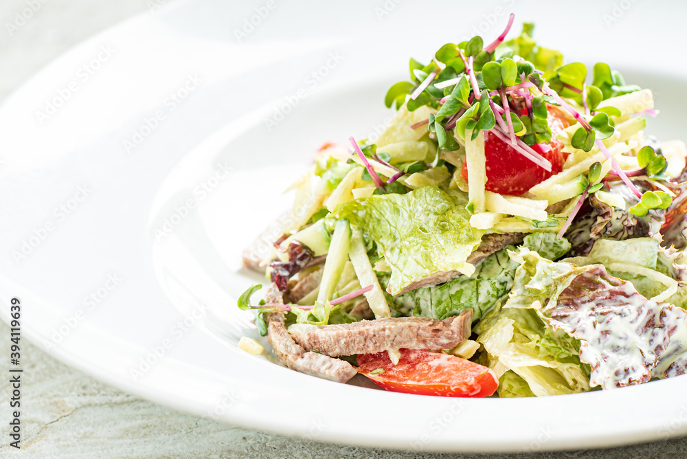 fresh salad with chicken and vegetables fresh salad with chicken and vegetables