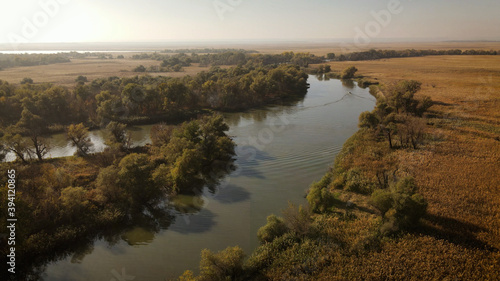 Autumn is the most beautiful season in the Dniester delta. Odessa region (Ukraine).