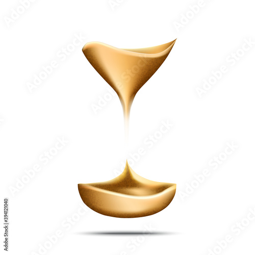 Hourglass Falling Sand Measuring Time Tool Vector