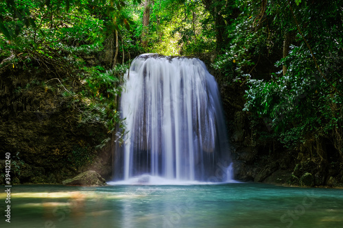 Erawan Waterfall in National Park  Thailand