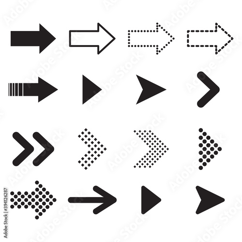 Arrow vector set many style design 