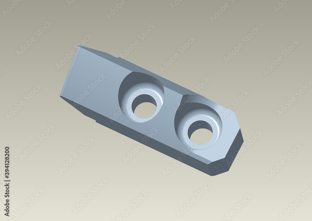 Fototapeta premium 3d model, perspective geometry, axonometry