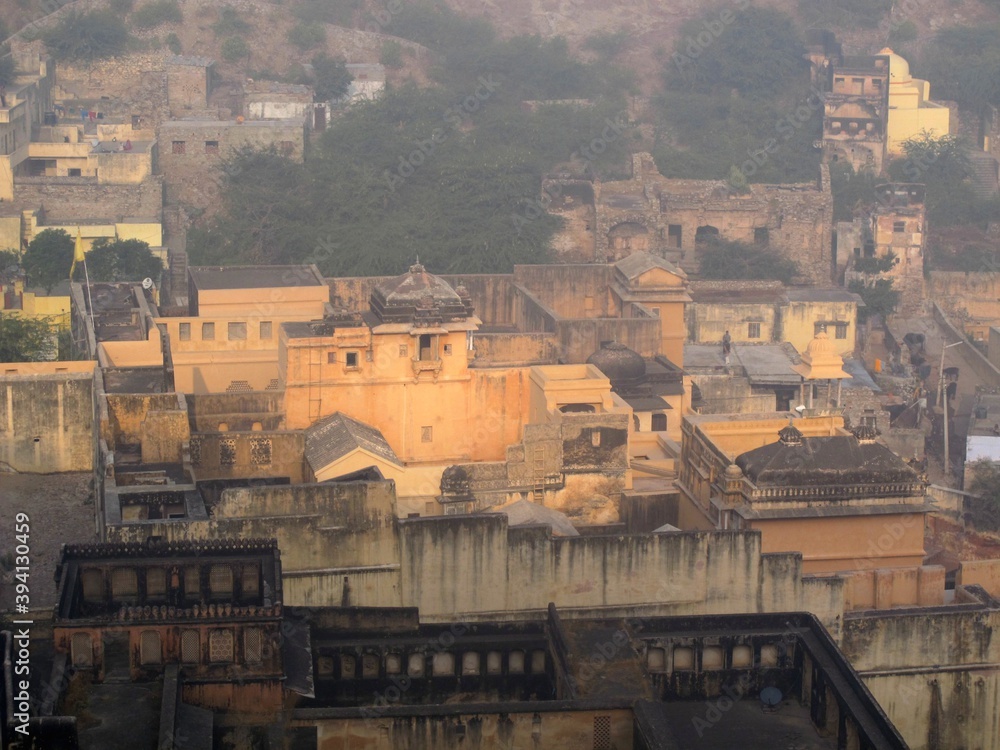 Obraz premium Vue du fort d'Amber à Jaipur Rajasthan INDE