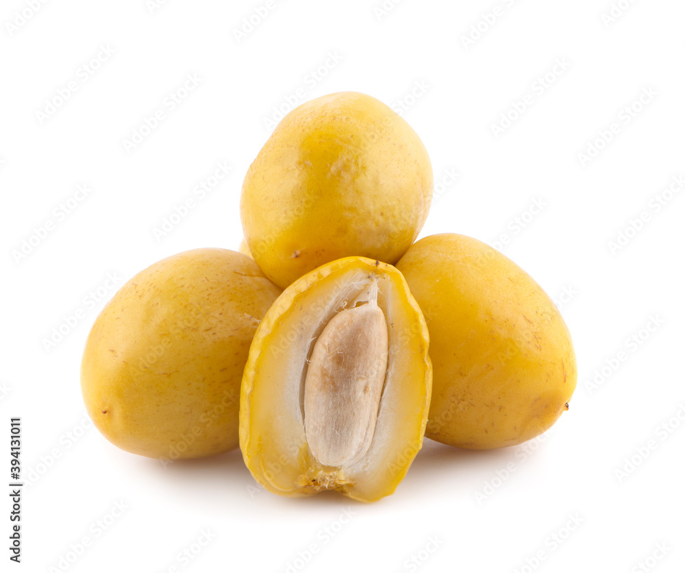 Date fruit an isolated on white background.cilpping path Date fruit an isolated on white background.cilpping path