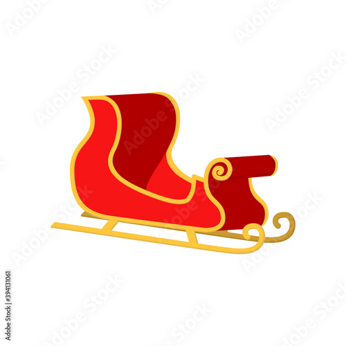 Christmas sleigh of Santa Claus silhouette shadow vector 