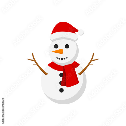 Snow man cute vector christmas festival 
